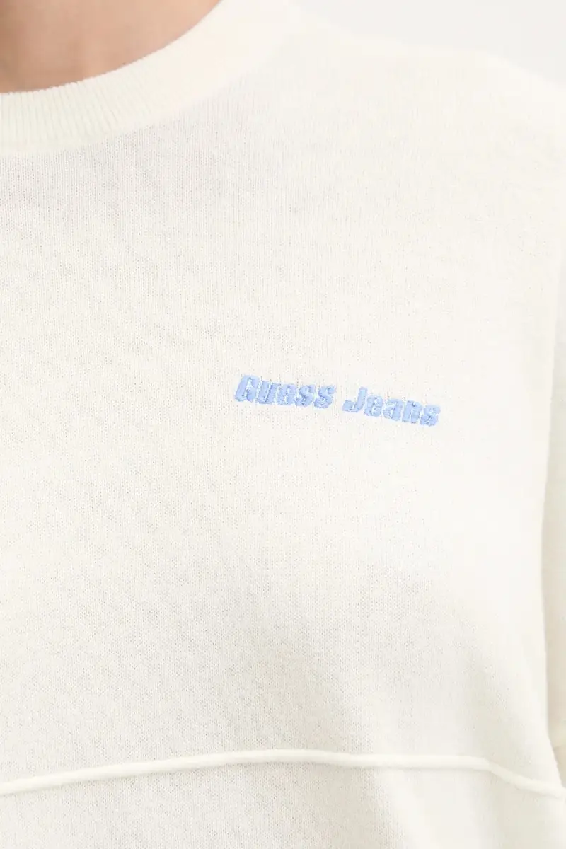 maglione in cotone donna colore beige W5YR34 Z3HM1 miniatura 5