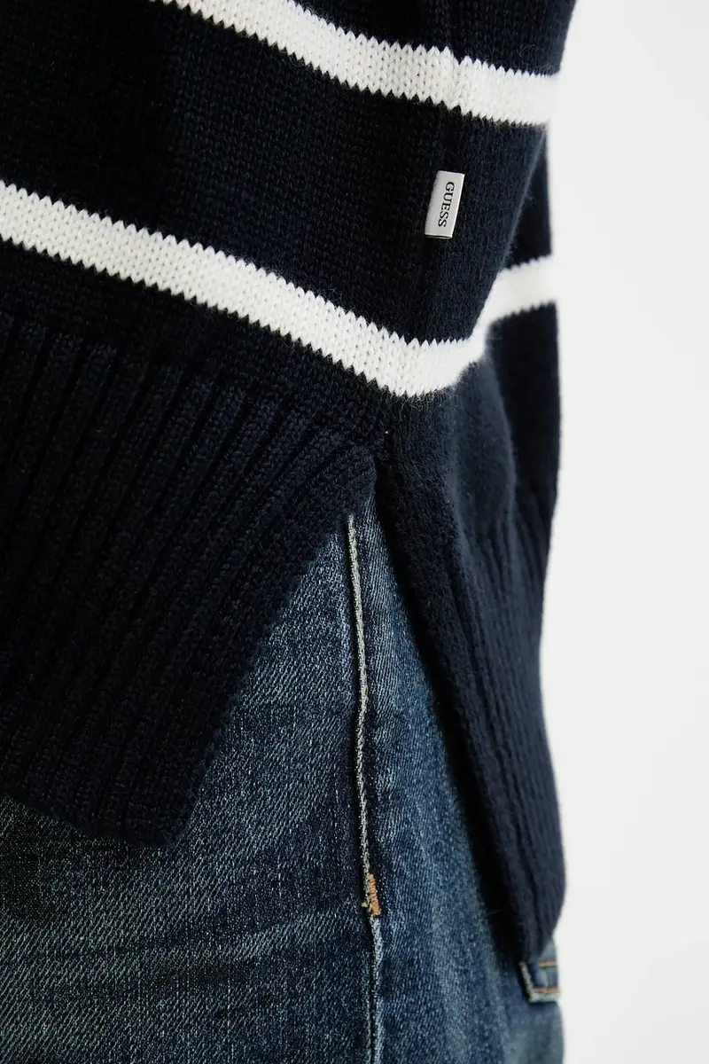 maglione in cotone donna colore blu navy W5BR03 Z3HM1 miniatura 5