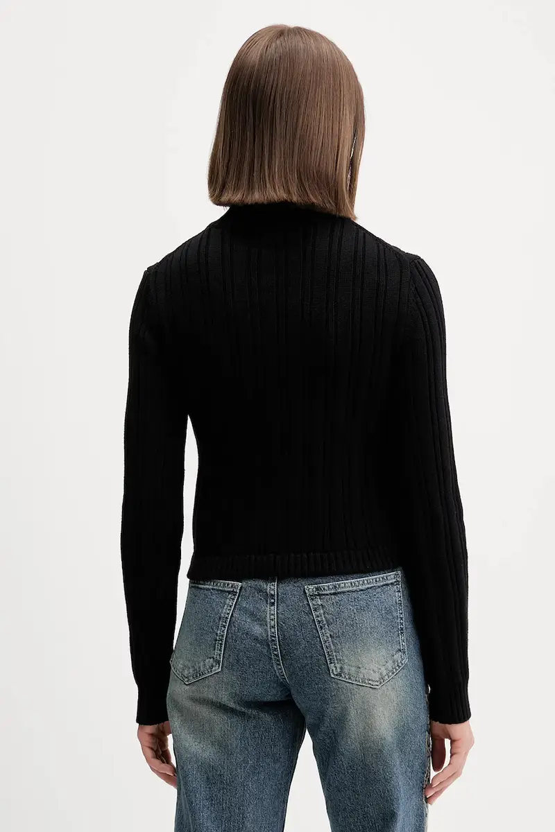 maglione in cotone donna colore nero W5BR13 Z3HM1 miniatura 3