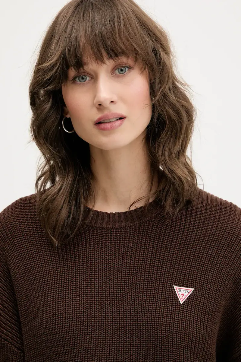 maglione in cotone Marrone miniatura 4