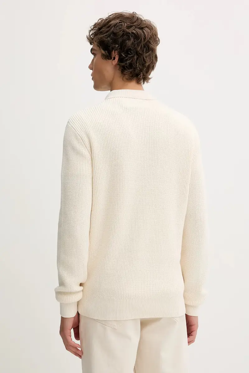 maglione in cotone uomo colore beige M5BR05 Z3HM1 miniatura 3