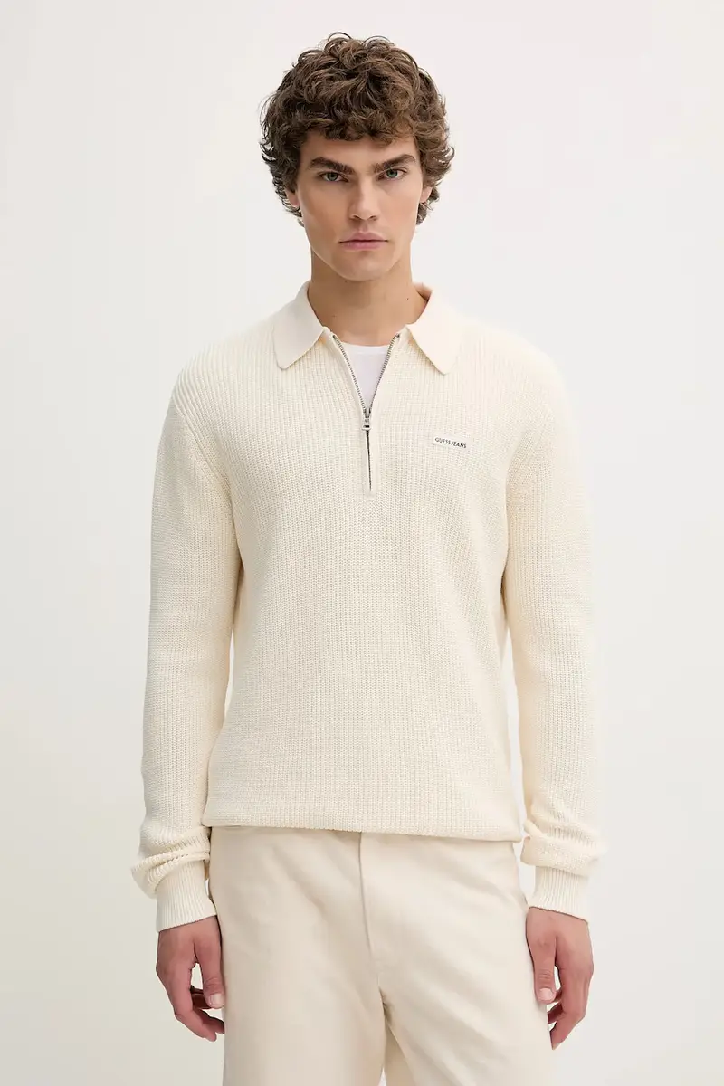 maglione in cotone uomo colore beige M5BR05 Z3HM1