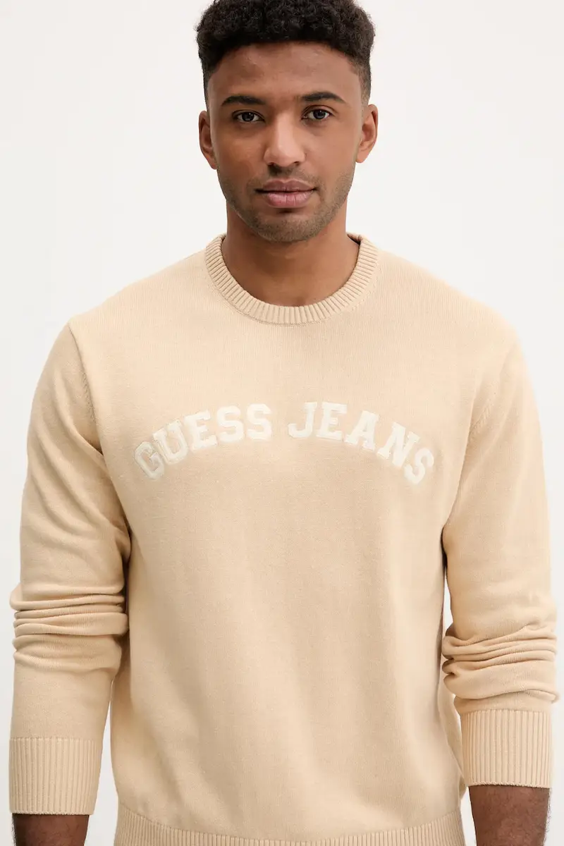 maglione in cotone uomo colore beige M5YR18 Z3HM1 miniatura 4