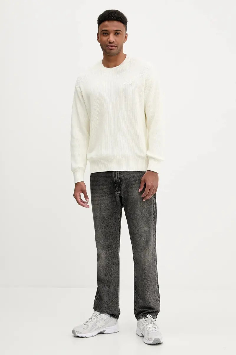 maglione in cotone uomo colore beige M5YR25 Z3HM1 miniatura 2