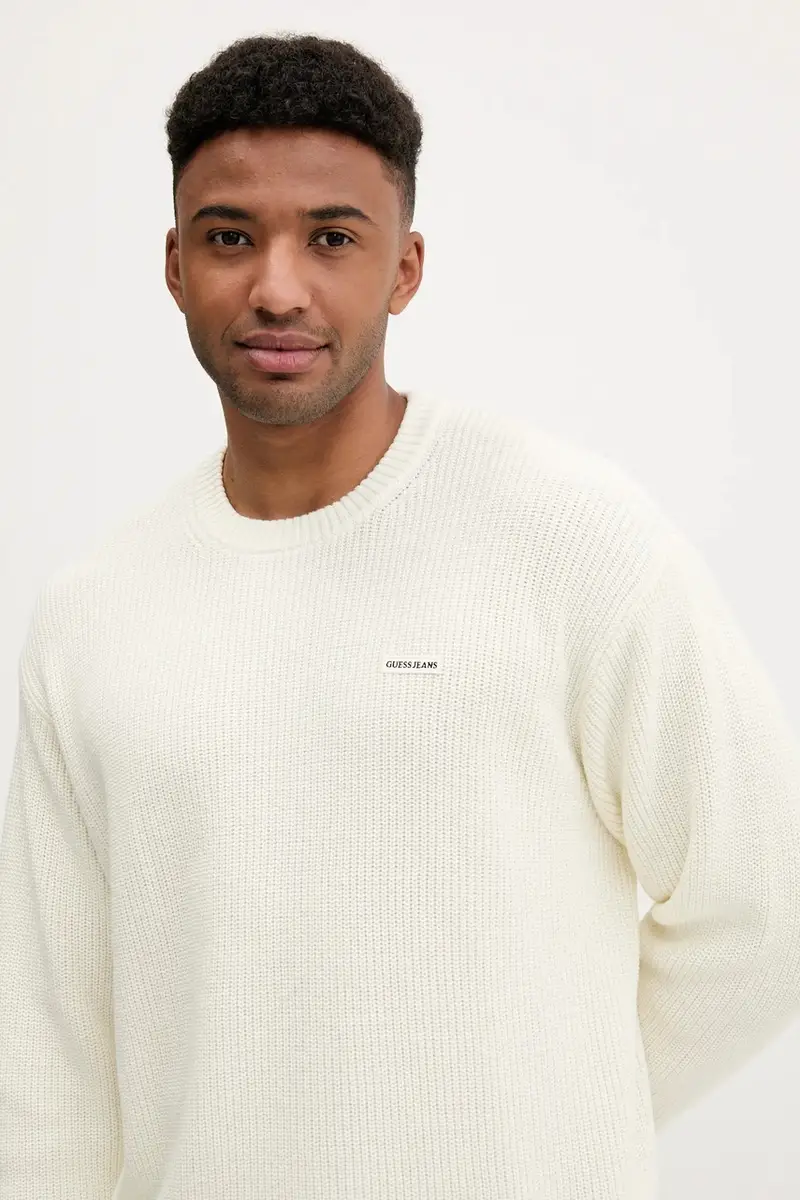 maglione in cotone uomo colore beige M5YR25 Z3HM1 miniatura 4