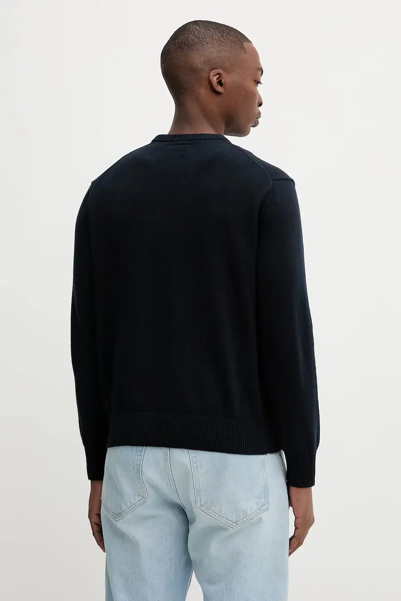 maglione in cotone uomo colore blu navy M5YR18 Z3HM1 miniatura 3