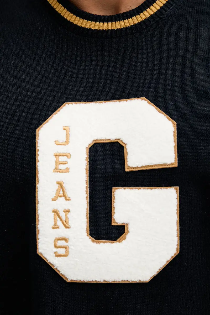 maglione in cotone uomo colore blu navy M5YR21 Z3HM1 miniatura 5