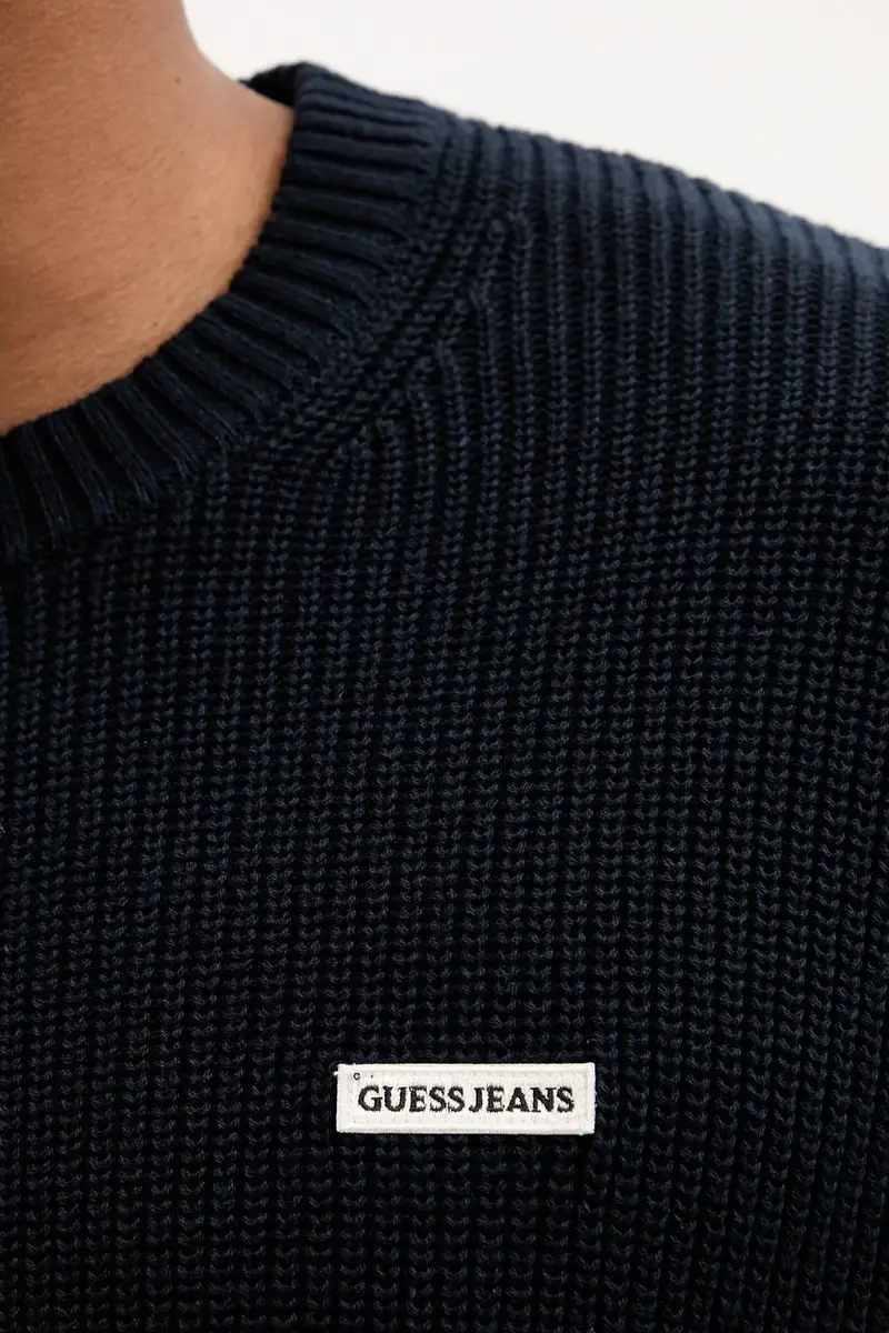 maglione in cotone uomo colore blu navy M5YR25 Z3HM1 miniatura 5