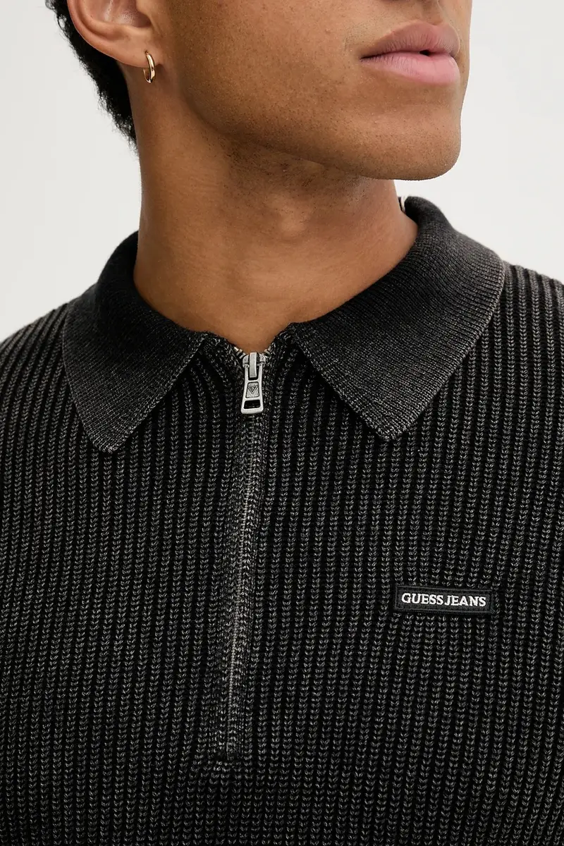 maglione in cotone uomo colore grigio M5BR05 Z3HM1 miniatura 5