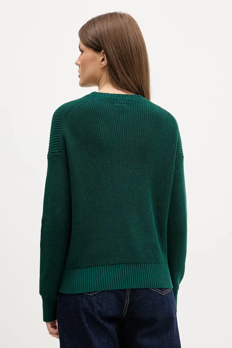maglione in cotone Verde miniatura 3