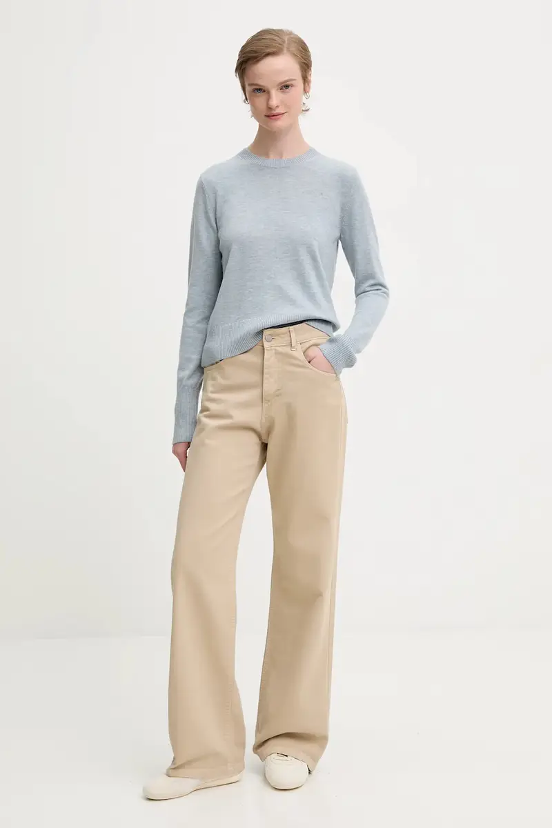 maglione in misto lana donna colore blu W4BR83 Z3HO2 miniatura 2