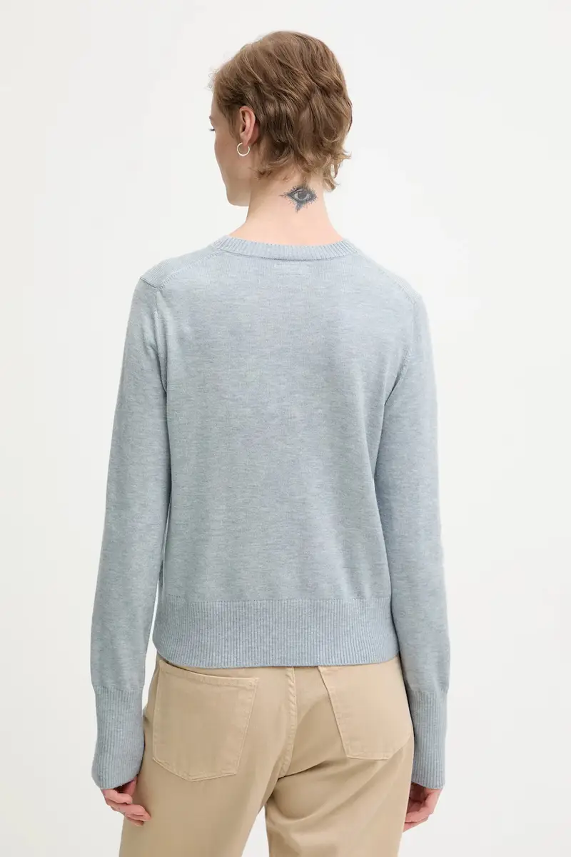 maglione in misto lana donna colore blu W4BR83 Z3HO2 miniatura 3