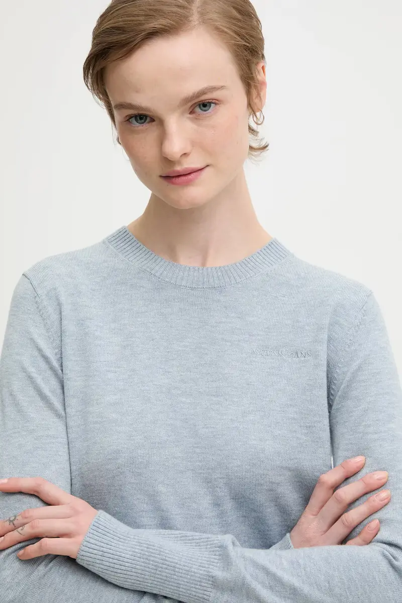 maglione in misto lana donna colore blu W4BR83 Z3HO2 miniatura 4