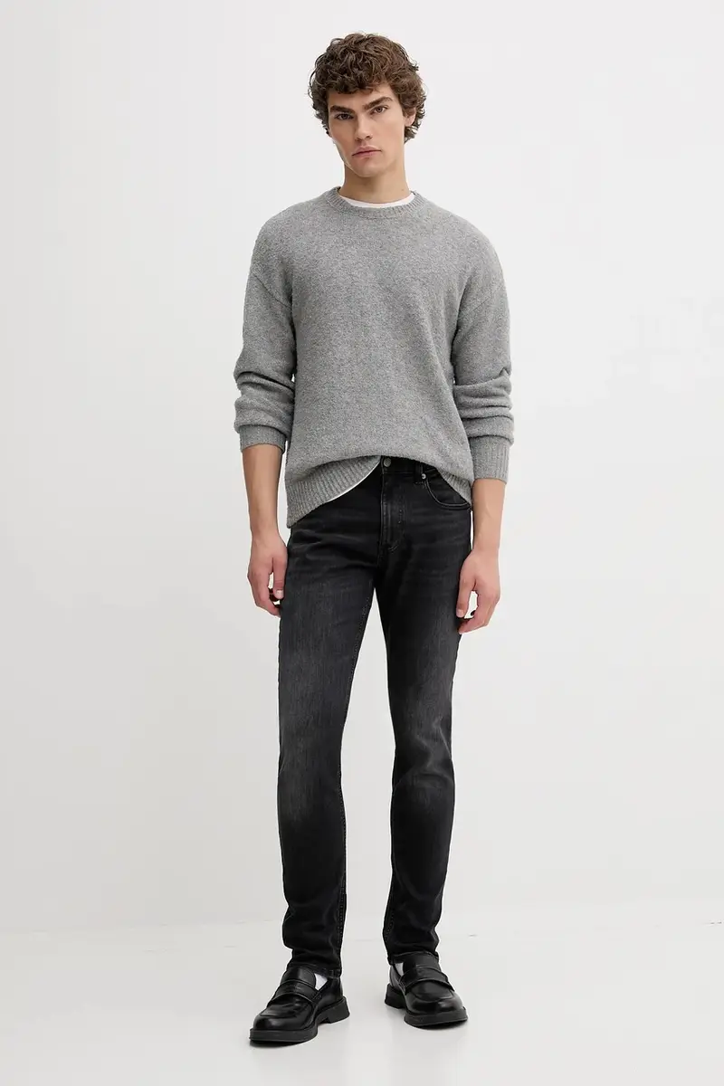 maglione uomo colore grigio M5BR03 Z0292 miniatura 2