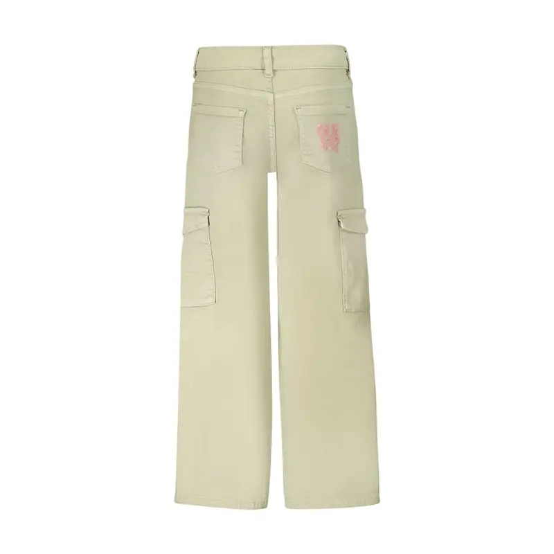 Guess Jeans Pantaloni Bambina Verde con Applicazioni in Strass miniatura 2