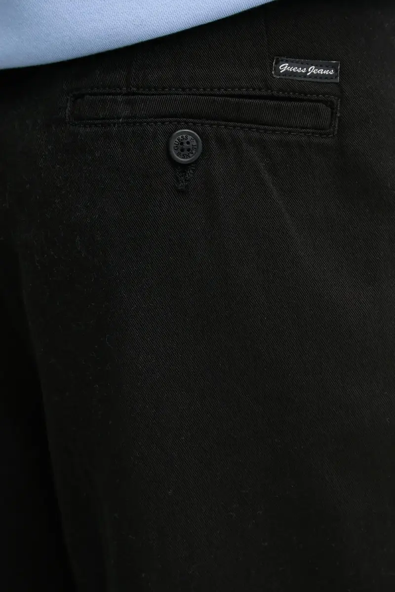 pantaloni in cotone colore nero W4BB44 WGCV2 miniatura 4