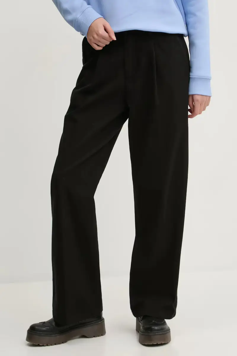 pantaloni in cotone colore nero W4BB44 WGCV2
