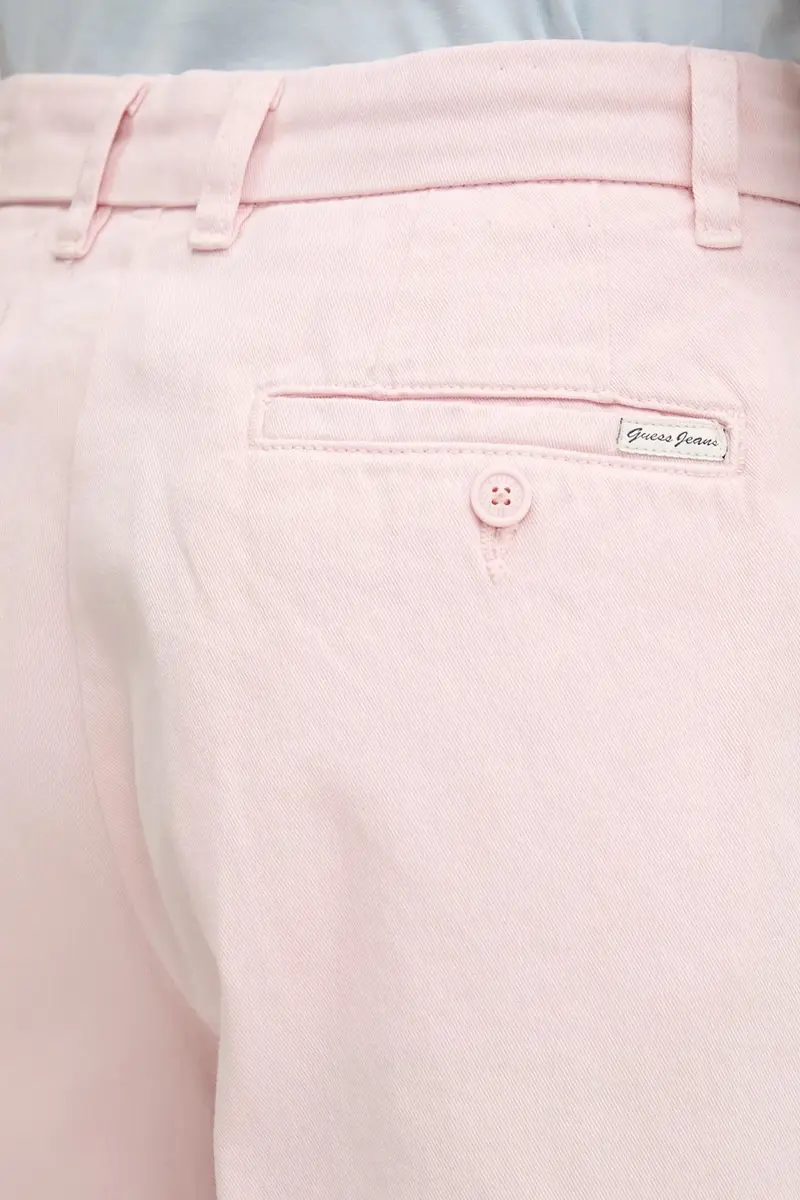 pantaloni in cotone colore rosa W4BB44 WGCV2 miniatura 4