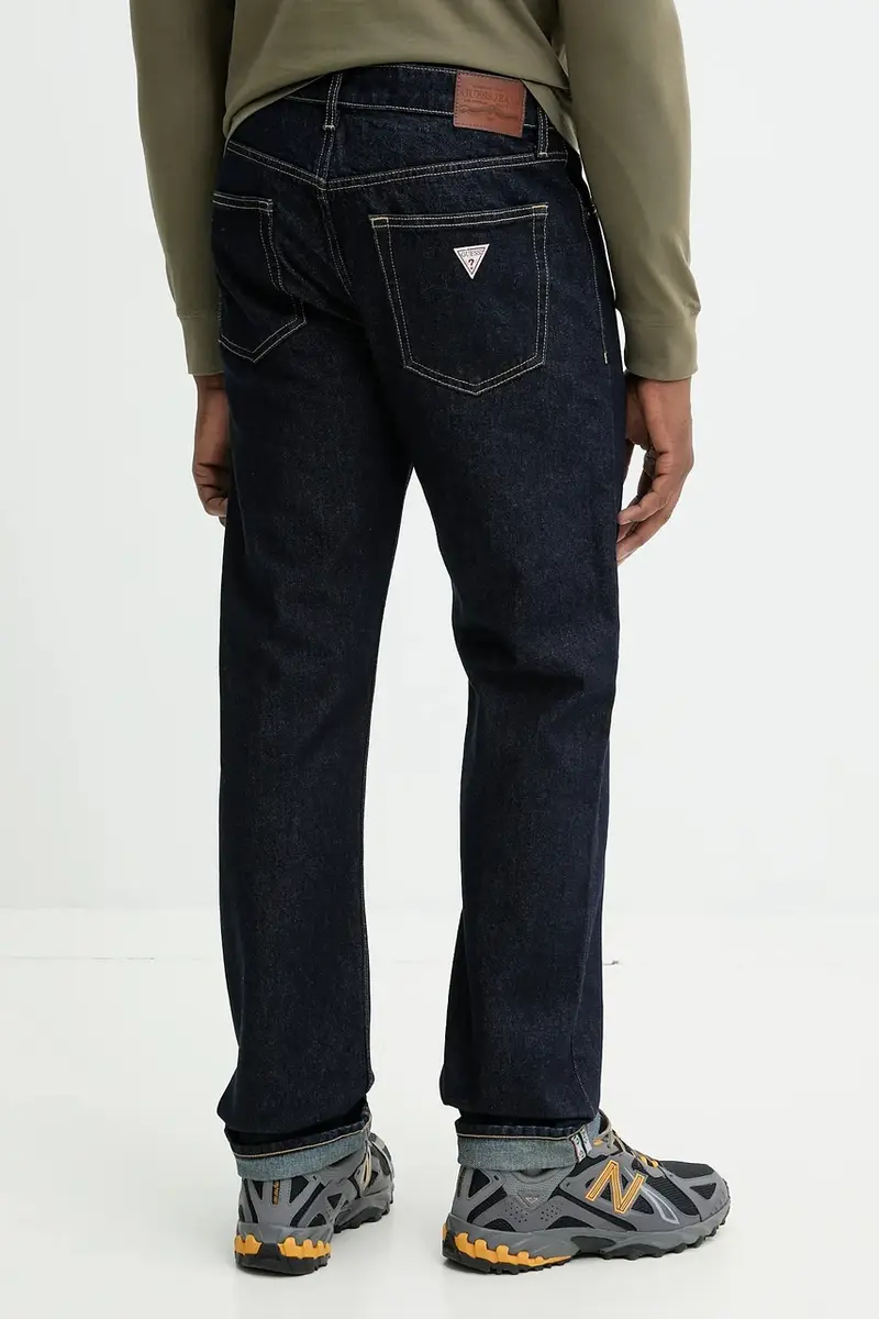 pantaloni in cotone uomo colore blu navy M4BA80 D5HS1 miniatura 3