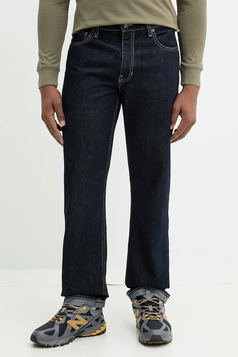 pantaloni in cotone uomo colore blu navy M4BA80 D5HS1