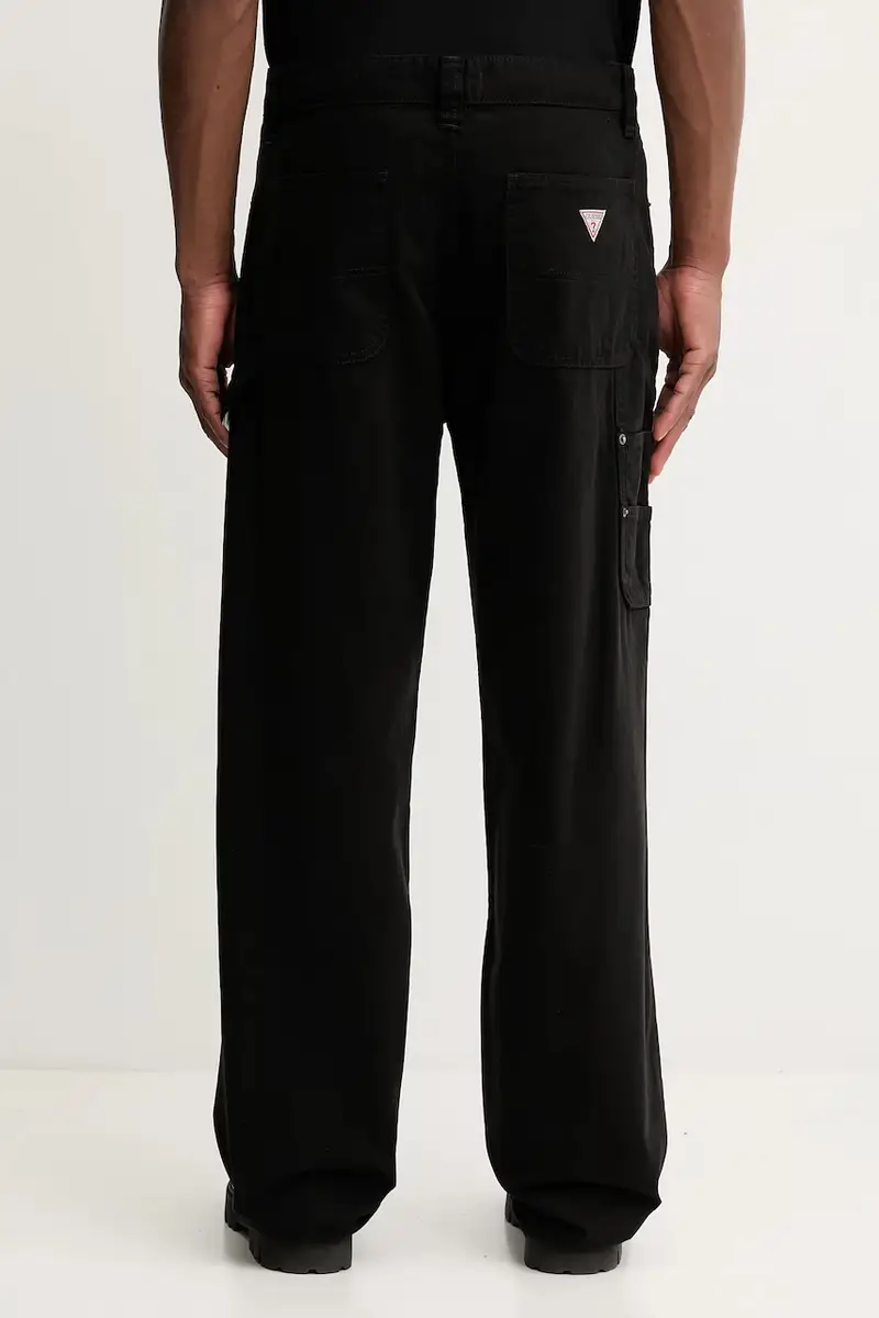 pantaloni in cotone uomo colore nero M5YB67 WHFR1 miniatura 3