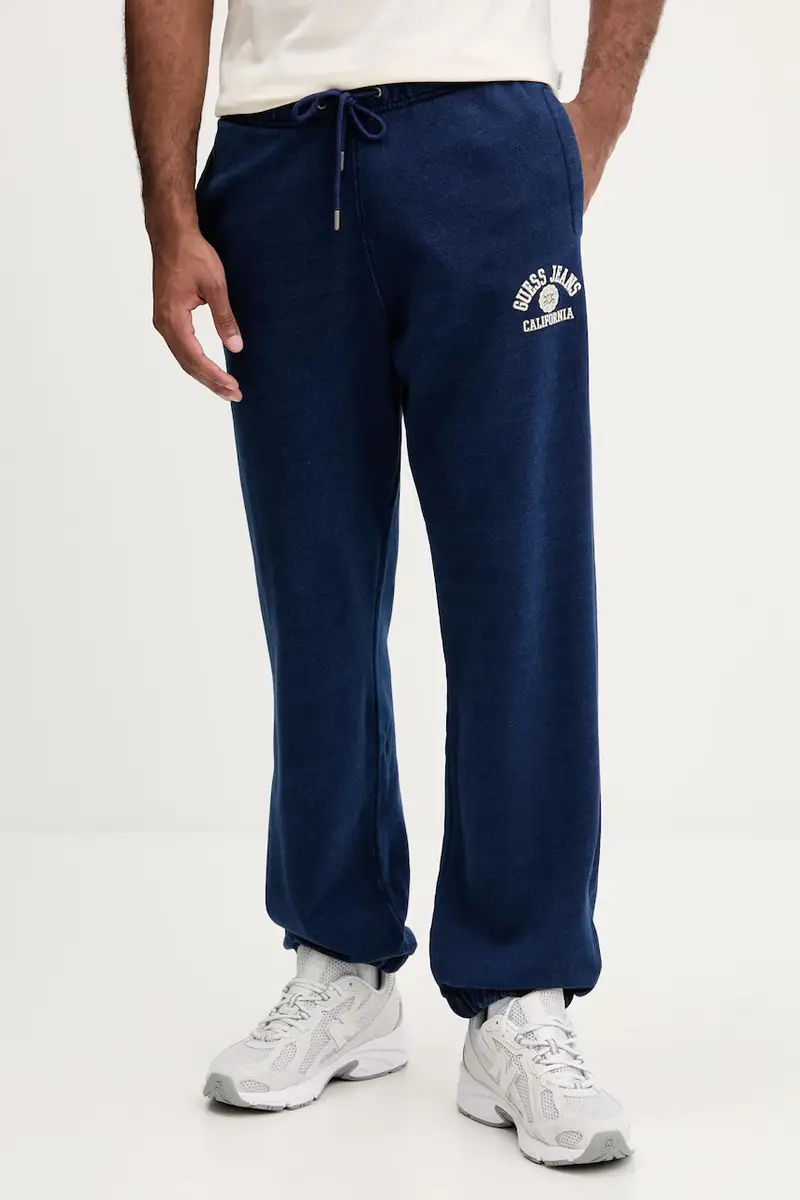 pantaloni tuta di cotone uomo colore blu M5YB74 KCXQ1