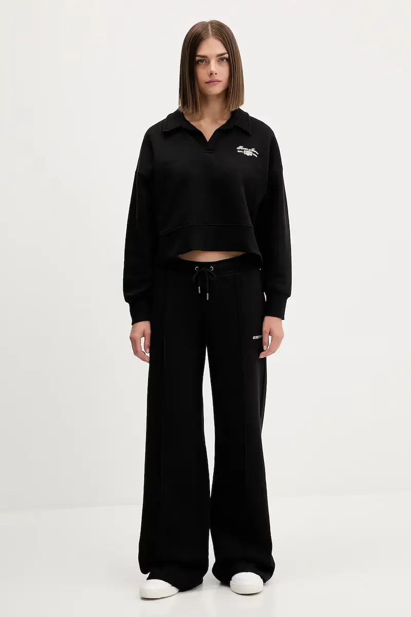 pantaloni tuta donna colore nero W5BB04 KC811 miniatura 2