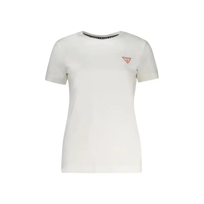 T-Shirt Maniche Corte Donna Bianca Logo Bianco