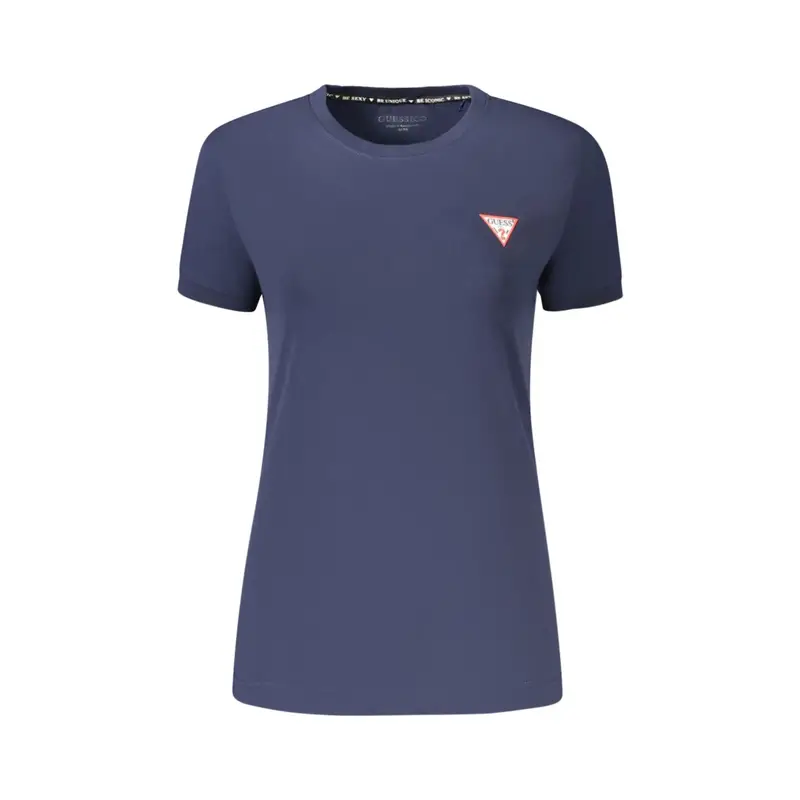 T-Shirt Maniche Corte Donna Blu Logo