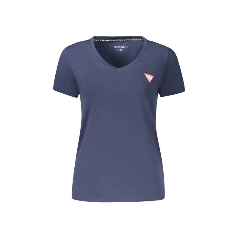 T-Shirt Maniche Corte Donna Blu Logo