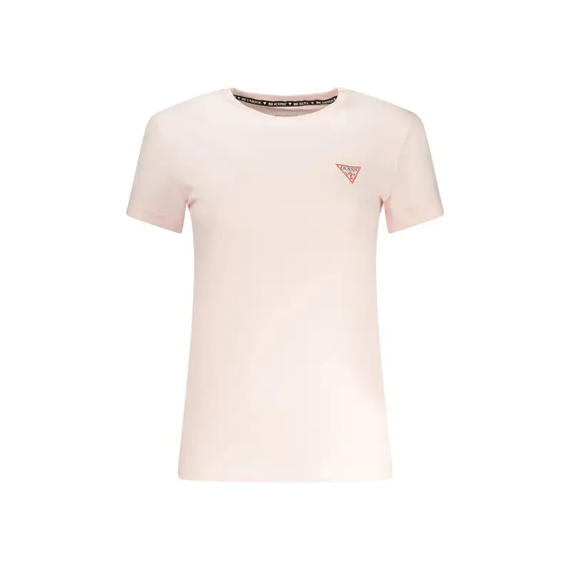 T-Shirt Maniche Corte Donna Rosa Logo