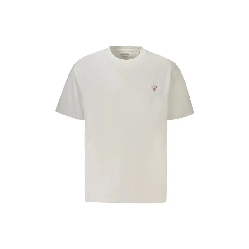T-Shirt Maniche Corte Uomo Bianca Logo Bianco