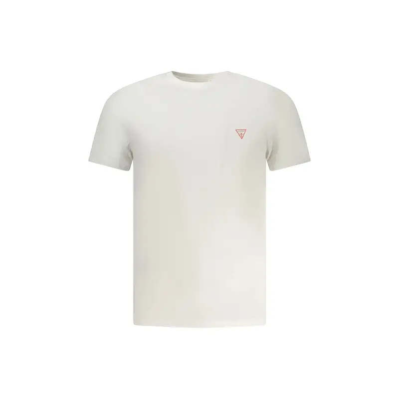 T-Shirt Maniche Corte Uomo Bianca Stampa Logo Bianco