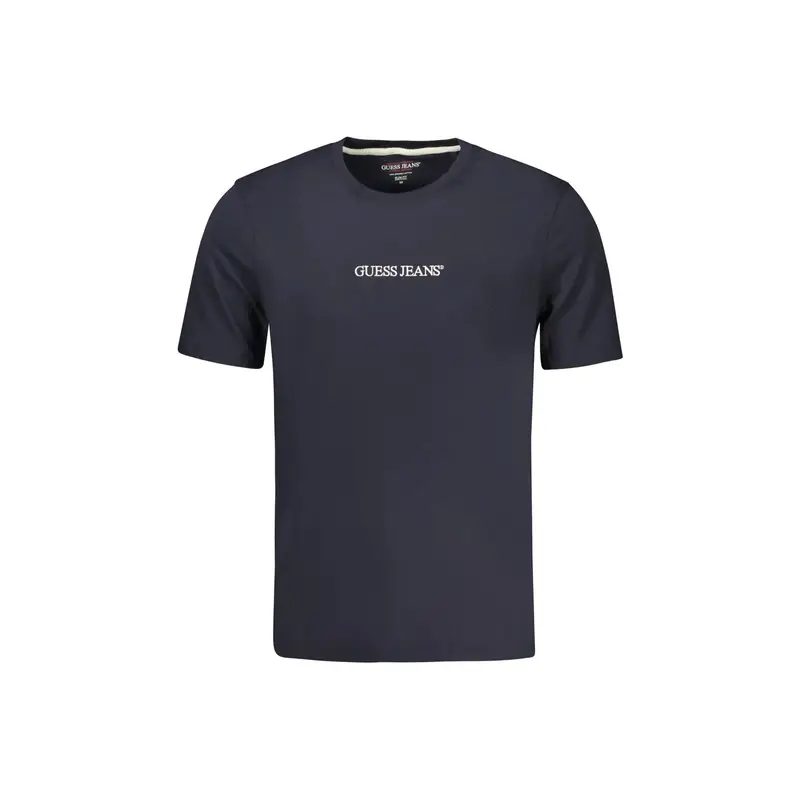 T-Shirt Maniche Corte Uomo Blu Ricamo