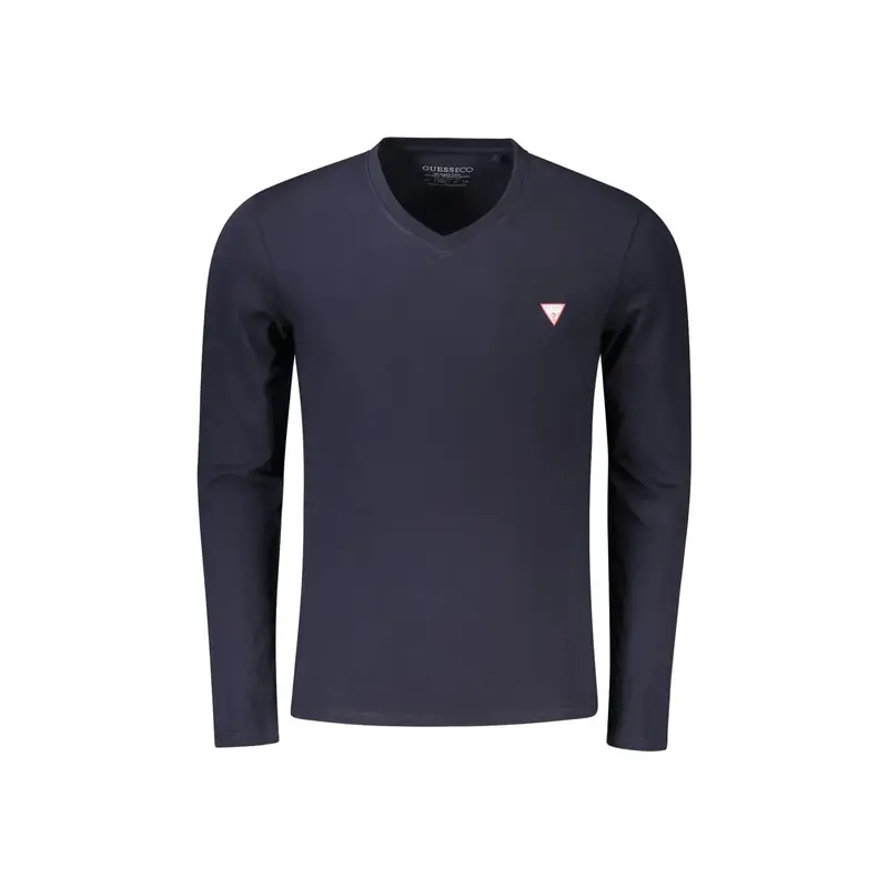 T-Shirt Maniche Lunghe Uomo Blu Logo