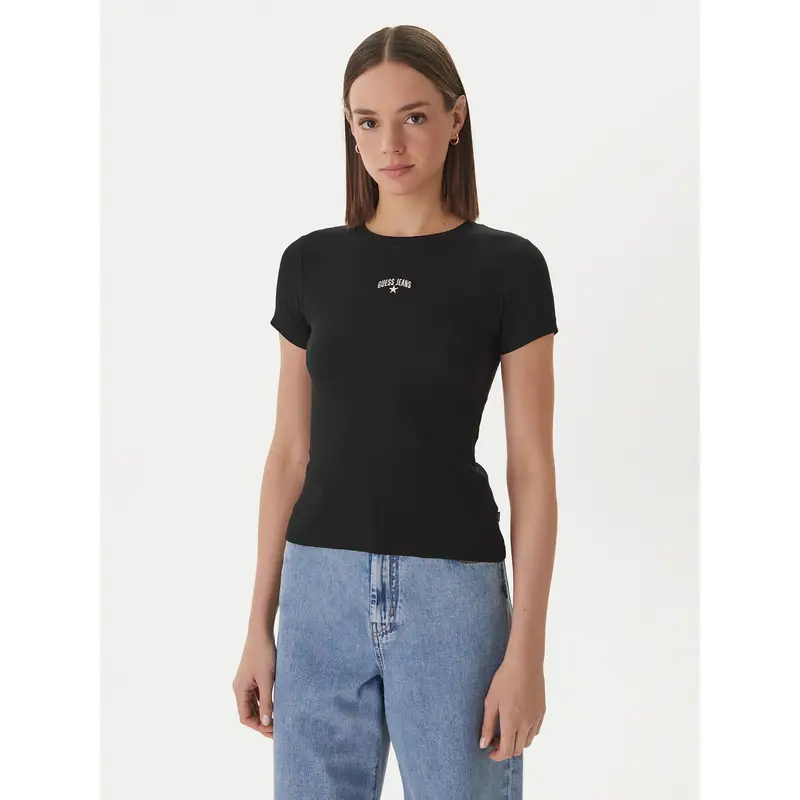 T-shirt W6GPZ3 KA0H1 Nero Slim Fit