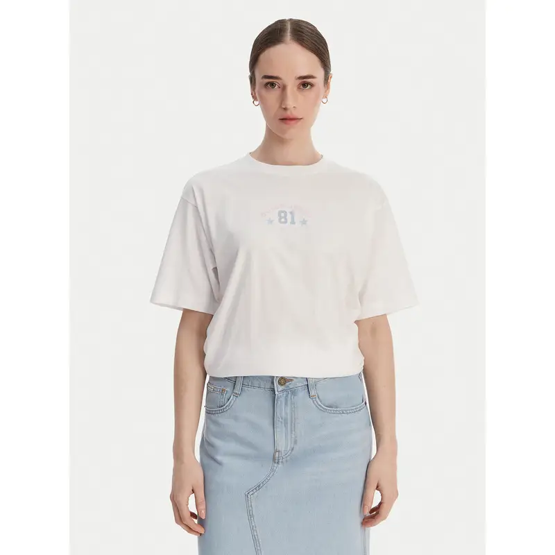 T-shirt W6RI20 K8HM0 Bianco Oversize