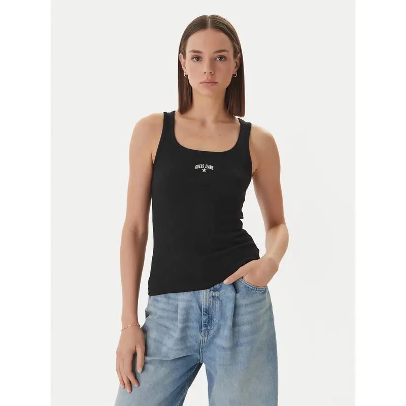 Top W6GPZ2 KA0H1 Nero Slim Fit