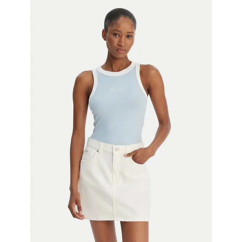 Top W6GPZ8 KF641 Celeste Slim Fit