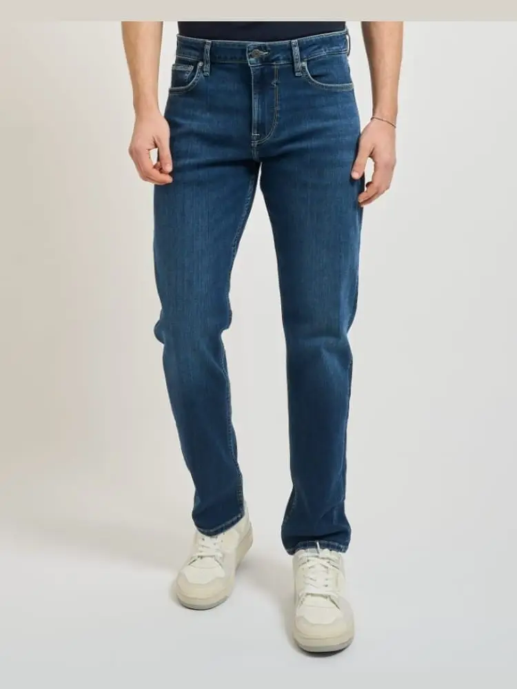 jeans uomo finnley skinny blu medio