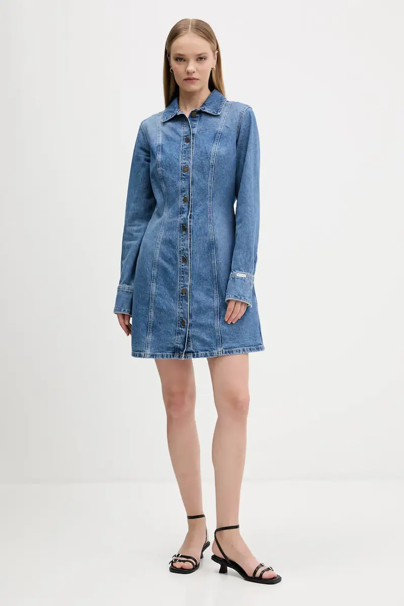 vestito di jeans colore blu W5BK48 D5M48 miniatura 2