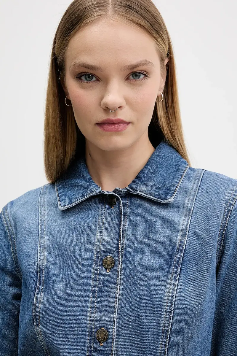 vestito di jeans colore blu W5BK48 D5M48 miniatura 4