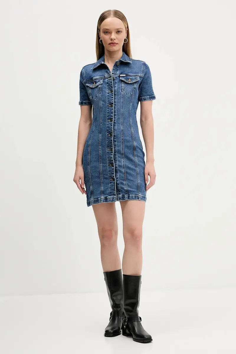 vestito di jeans colore blu W5YK55 D5R11 miniatura 2