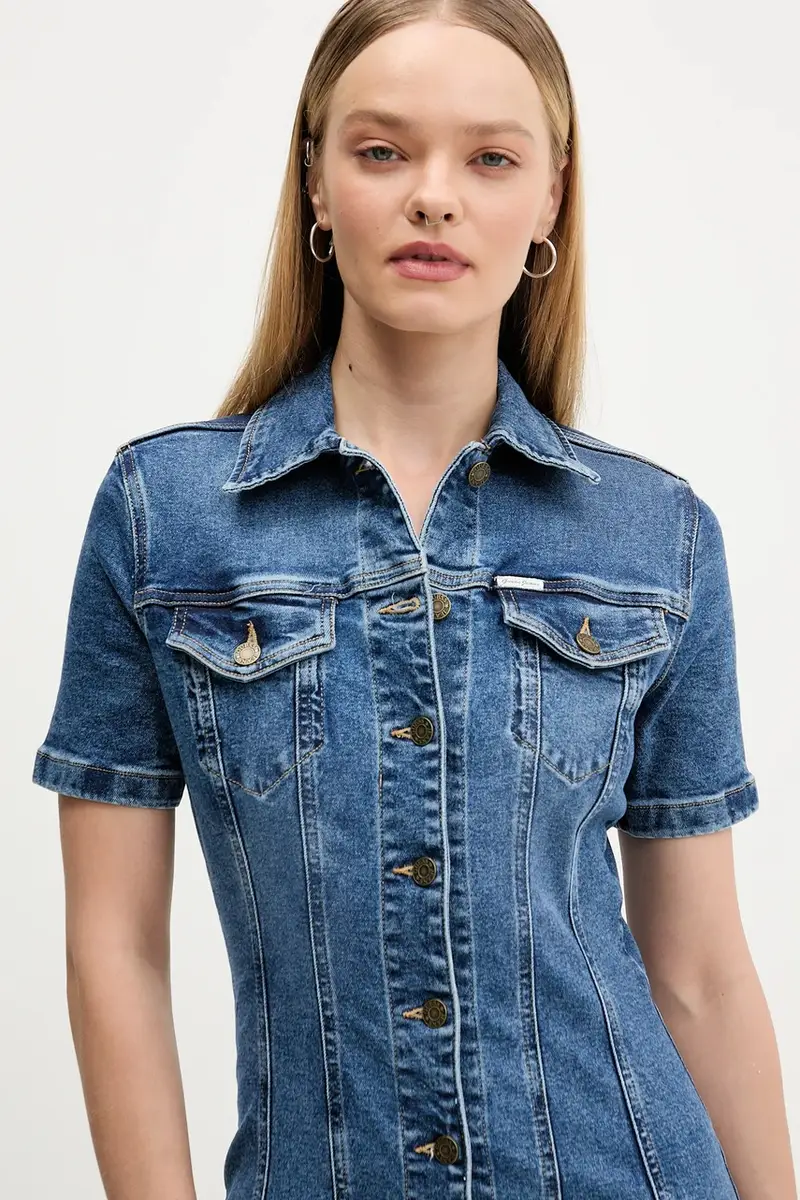 vestito di jeans colore blu W5YK55 D5R11 miniatura 4