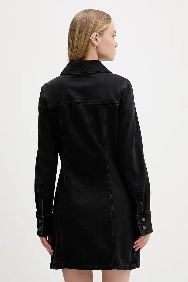 vestito di jeans colore nero W5BK48 D0831 miniatura 3