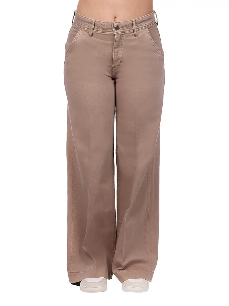 jeans wide guess zoya da donna - beige