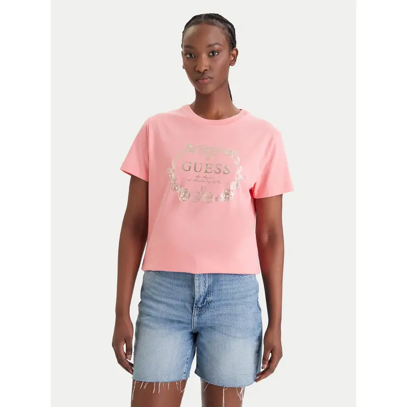 Longsleeve E6GI00 I3Z14 Rosa Regular Fit