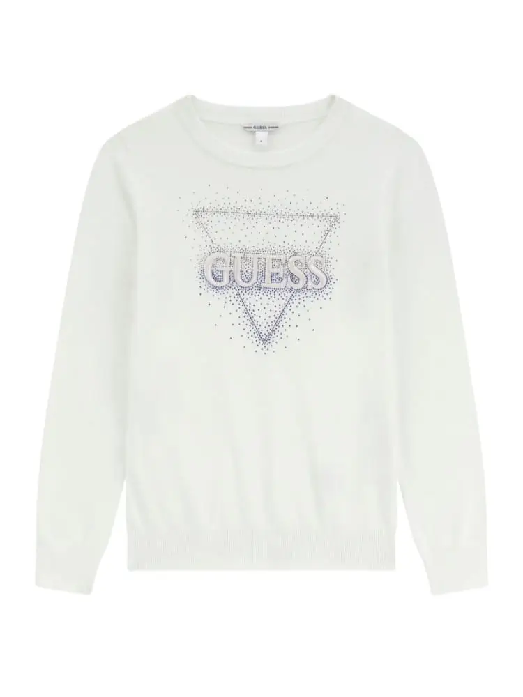 maglia bianca bambina con logo