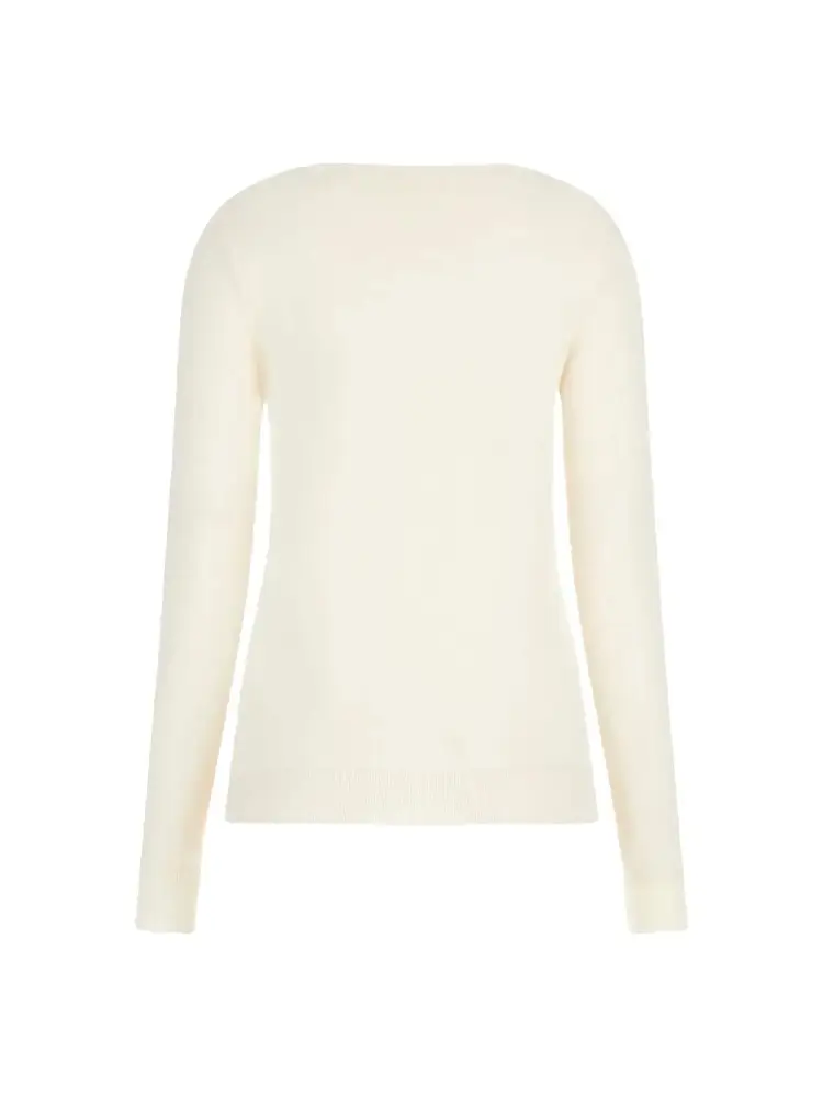 maglia bianca donna logo sul davanti miniatura 2