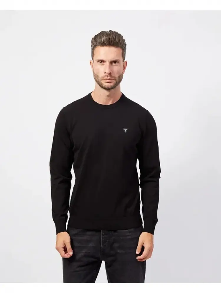 maglia dane tech in cotone stretch nera